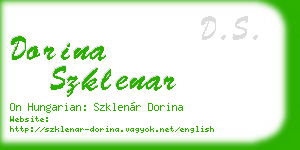 dorina szklenar business card