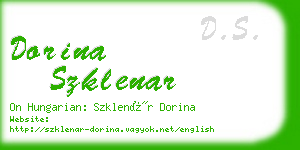 dorina szklenar business card